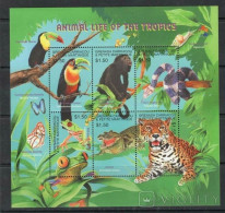 Grenada Carriacou 2001 MNH Fauna Birds S\S CV Michel 10€ - Eagles & Birds Of Prey