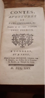 Contes Aventures Et Faits Singuliers ABBE PREVOST Veuve Duchesne 1770 - Sprookjes