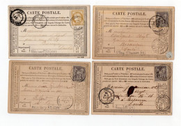 !!! LOT DE 4 CARTES PRECURSEUR CERES ET SAGE CACHETS D'HERICOURT, ST LOUP/SEMOUSE, CHAMPLITTE, MELISEY (HAUTE SAONE) - Cartes Précurseurs