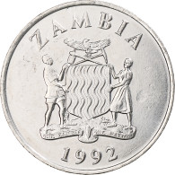 Zambie, 50 Ngwee, 1992, British Royal Mint, Nickel Plaqué Acier, SPL, KM:30 - Sambia