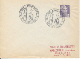 France Cover Strasbourg 3-9-1953 Foire Europeenne - Lettres & Documents
