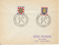 France Cover Paris 20-7-1953 2eme Congres International Sports Feminins - Lettres & Documents