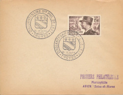 France Cover Troyes 19-4-1953 Cinquantenaire Phil. De L'Est - Lettres & Documents