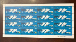 P) 2022 ARGENTINA, THE FALKLANDS (MALVINAS) UNITE US 1982-2022, FULL SHEET, MNH - Other & Unclassified