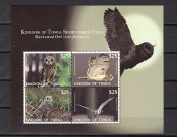Tonga 2012 MNH Fauna Bids Owls S\S CV Michel 110€ - Owls
