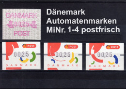 Danmark Denmark Dänemark ATM 1-4 / 4x 0,25 ** Automatenmarken Vending Machine Stamps Frama - Machine Labels [ATM]