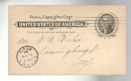 52969 ) USA Postal Stationery Troy New York Postmarks 1900 - 1901-20