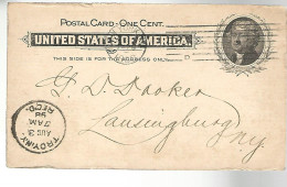 52971 ) USA Postal Stationery Troy  New York Postmarks 1898 - ...-1900