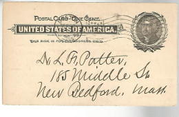 52972 ) USA Postal Stationery Boston New Bedford Postmarks 1899 - ...-1900