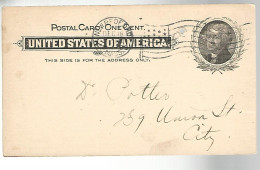 52974 ) USA Postal Stationery New Bedford Postmark 1899 - ...-1900