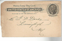 52975 ) USA Postal Stationery Postmark 1901 - 1901-20