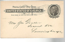 52977 ) USA Postal Stationery Troy  Postmark 1899 - ...-1900