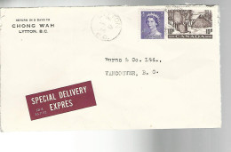 52996 ) Canada Special Delivery Lytton Vancouver Postmarks 1954 - Eilbriefmarken