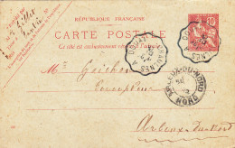 ENTIER POSTAL CARTE POSTALE De 1902 - Cachet Ambulant DOUAI à CHAULNES à ARLEUX Nord -  à Mr Goichon Percepteur Impots - Cartes Précurseurs