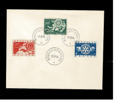 1954 952/954 FDC (Bruxs)  : Rotary International - 1951-1960