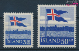 Island 327-328 (kompl.Ausg.) Postfrisch 1958 40 Jahre Landesflagge (10230581 - Ongebruikt