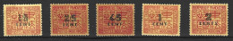 INDOCHINE. Timbres-taxe N°57-61 De 1931-41. - Segnatasse