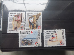 Rwanda 1338/1341 Neuf ** Mnh  Parfait Perfect 1988 Croix Rouge Rode Kruis - Unused Stamps