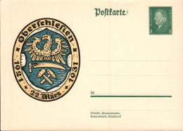 ALLEMAGNE ENTIER REPIQUE OBERTCHLEFIEN NEUF 1931 - Cartes Postales Privées - Neuves
