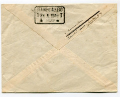1938 EXPRES Telegraaf Stempel BRAINE L'ALLEUD  - Gefr 2.45 Fr Poortman Nr 432 - Covers & Documents