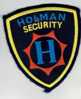 Patch Insigne Tissu Société De Sécurité US Holman Security - Ecussons Tissu