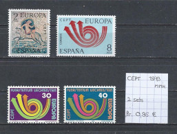 (TJ) Europa CEPT 1973 - 2 Sets (postfris/neuf/MNH) - 1973