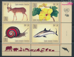 UNO - Genf 1025-1028 Viererblock (kompl.Ausg.) Postfrisch 2018 Gefährdete Arten (10194060 - Unused Stamps