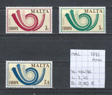 (TJ) Europa CEPT 1973 - Malta YT 474/76 (postfris/neuf/MNH) - 1973