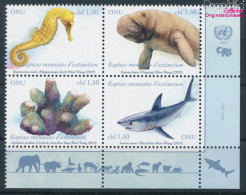UNO - Genf 1074-1077 Viererblock (kompl.Ausg.) Postfrisch 2019 Gefährdete Arten (10194051 - Unused Stamps