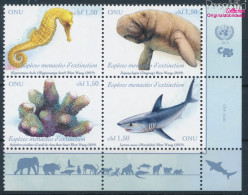 UNO - Genf 1074-1077 Viererblock (kompl.Ausg.) Postfrisch 2019 Gefährdete Arten (10194052 - Unused Stamps