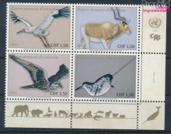 UNO - Genf 1106-1109 Viererblock (kompl.Ausg.) Postfrisch 2020 Gefährdete Arten (10194024 - Unused Stamps