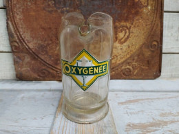 Ancien Pichet L'oxygénée Absinthe Verre Publicitaire Émaillé Collection Bistro - Alkohol