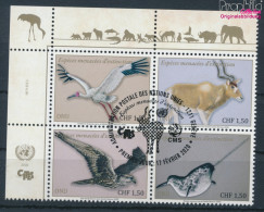UNO - Genf 1106-1109 Viererblock (kompl.Ausg.) Gestempelt 2020 Gefährdete Arten (10194005 - Used Stamps