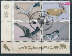 UNO - Genf 1106-1109 Viererblock (kompl.Ausg.) Gestempelt 2020 Gefährdete Arten (10194006 - Used Stamps