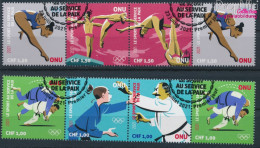 UNO - Genf 1133-1138 Viererstreifen (kompl.Ausg.) Gestempelt 2021 Olympische Sommerspiele (10194000 - Used Stamps