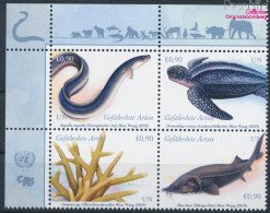 UNO - Wien 1051-1054 Viererblock (kompl.Ausg.) Postfrisch 2019 Gefährdete Arten (10193972 - Unused Stamps