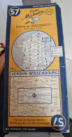 Carte Routière Michelin N°57 Verdun-Wissembourg Feuille 57-1953 - Roadmaps