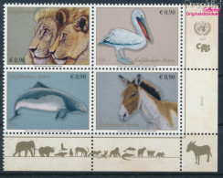 UNO - Wien 1078-1081 Viererblock (kompl.Ausg.) Postfrisch 2020 Gefährdete Arten (10193932 - Unused Stamps