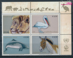 UNO - Wien 1078-1081 Viererblock (kompl.Ausg.) Postfrisch 2020 Gefährdete Arten (10193936 - Unused Stamps