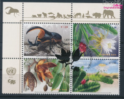 UNO - Wien 1150-1153 Viererblock (kompl.Ausg.) Gestempelt 2022 Gefährdete Arten (10193899 - Used Stamps