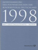 Bund Jahressammlung 1998 Mit Ersttagstempel Bonn Gestempelt - Komplett - Jahressammlungen