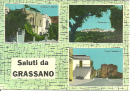 Grassano (Matera) Vedute: Villino S. Maria, Panorama, Corso Umberto I - Matera