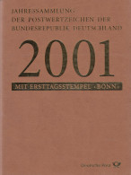 Bund Jahressammlung 2001 Mit Ersttagstempel Bonn Gestempelt - Komplett - Jahressammlungen