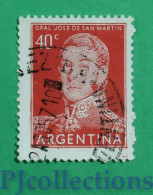 S332- ARGENTINA 1954 JOSE DE SAN MARTIN 40c USATO - USED - Usati