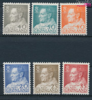 Dänemark - Grönland 52-57 (kompl.Ausg.) Postfrisch 1963 König Frederik IX. (10174758 - Neufs