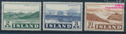 Island 316-318 (kompl.Ausg.) Postfrisch 1957 Freimarken: Landschaften (10230576 - Ungebraucht