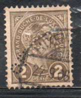 LUXEMBOURG LUSSEMBURGO 1895 1899 GRAND DUKE ADOLPHE PERF. OFFICIEL CENT. 2c USED USATO OBLITERE' - Service