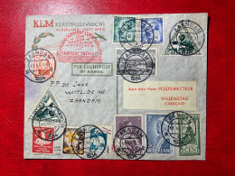 1934 Nederland Suriname Curacao. Cover Fron Zaandam To Curaçao Per Luchtpost - Posta Aerea