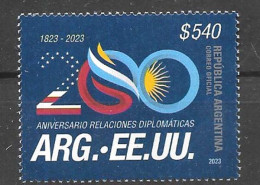 #75283 ARGENTINA 2023 UNITED STATES DIPLOMATIC RELATIONS 200"ANIV MNH - Neufs
