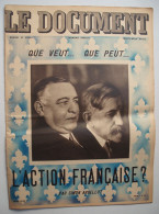 LE DOCUMENT : 1935 . L' ACTION FRANCAISE   .  ELECTIONS .. - Testi Generali